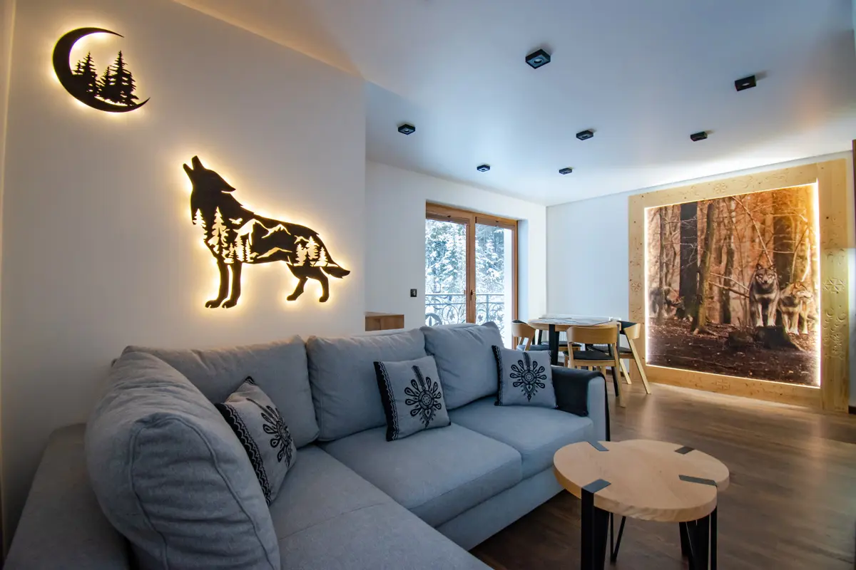 Salon apartamentu w Cyrhel Apartments